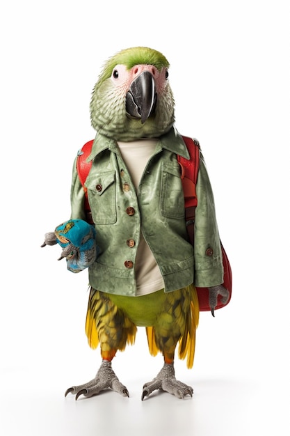 Premium AI Image  A parrot wearing a shirt that says'the bird 