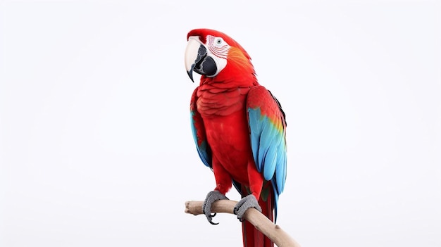 Foto sfondio bianco pappagallo