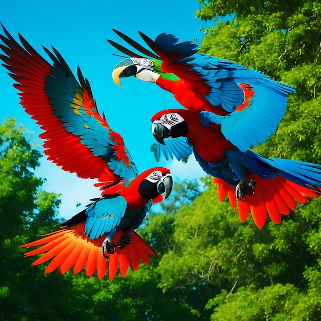 Parrots Fly