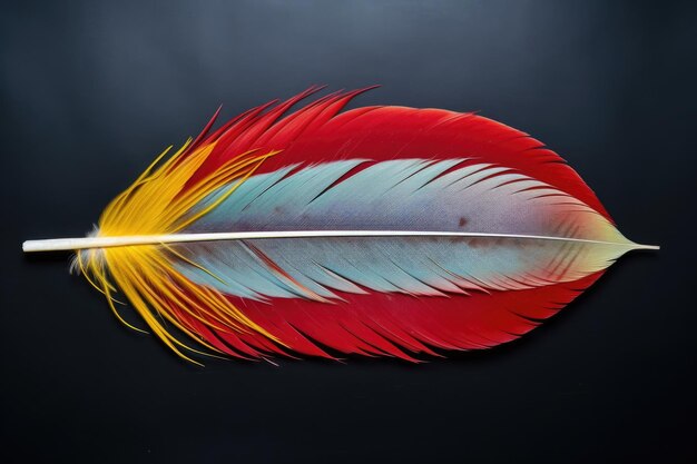 회색 배경 에 있는  ⁇ 무새 의 다채로운  ⁇ 털
