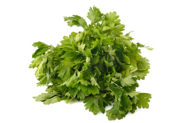 Parsley on a white surface