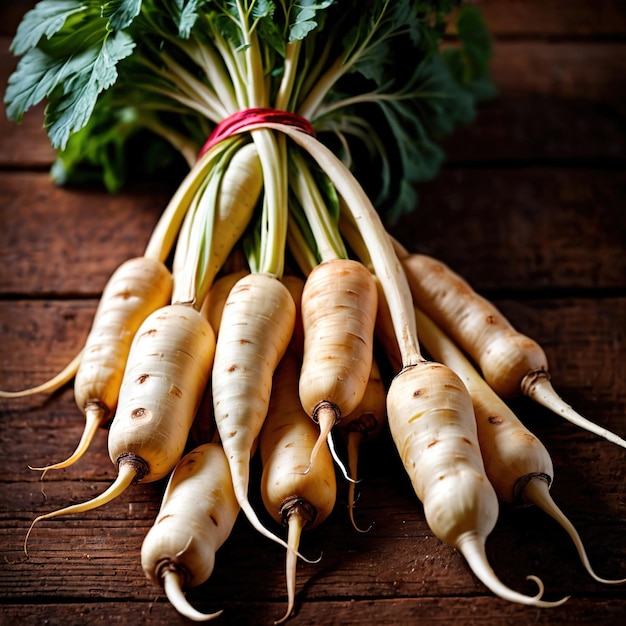 Parsnip fresh raw organic vegetable