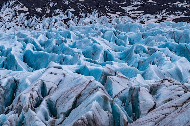 アイスランドで最大のヨーロッパの氷河Vatnajokullの一部