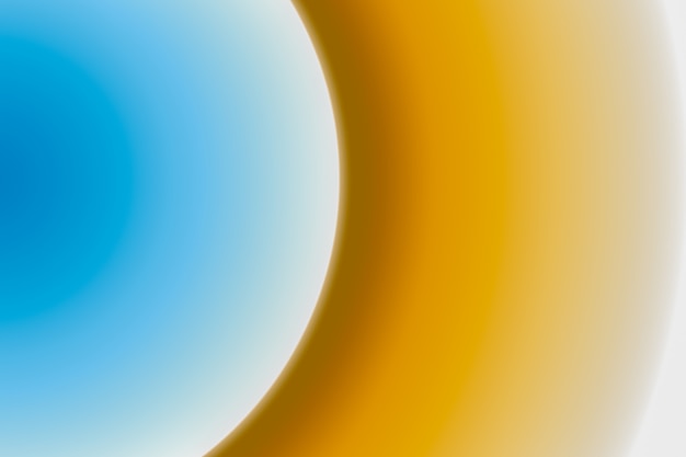 Part of the circle is a multi-colored gradient. Blue yellow brown.