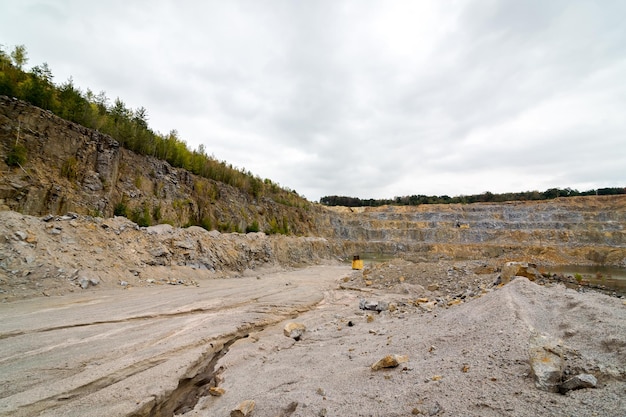 Part of the limestone quarry panorama high resolution and details