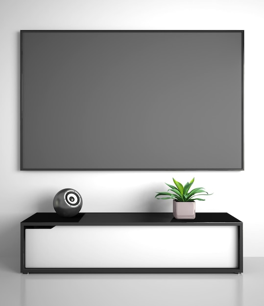 Photo part of modern interior with tv