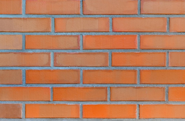 Part of modern red clay brick masonry