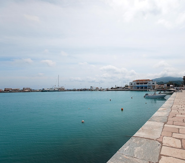 A part of the port and of the city of Zakinthos Greece