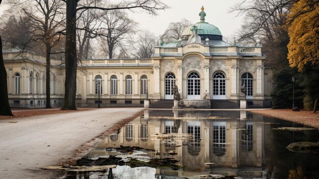 Photo part of royal palace in lazienki park