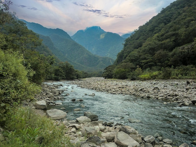 A part of the Vilcanota River - Urubamba in Cusco - Peru