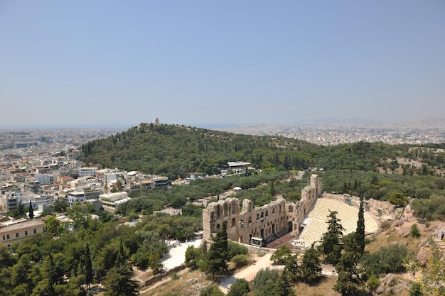 parthenon beroemde europese toeristische reisbestemming in griekenland athene