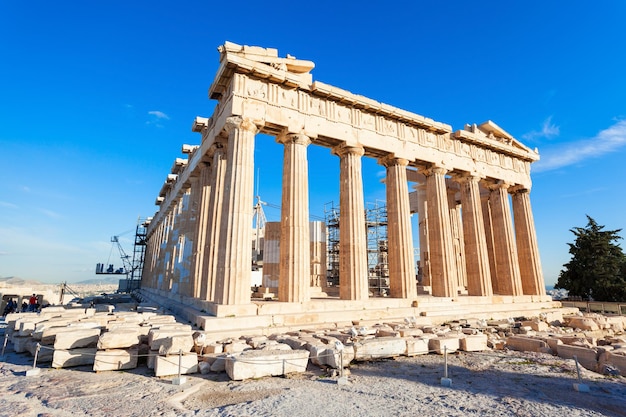 The Parthenon is a former greek temple on the Athenian Acropolis in Greece, dedicated to the goddess Athena.