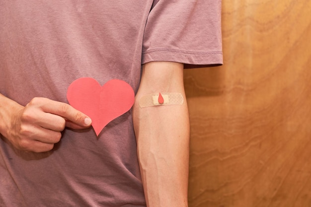 partial view of patient blood donation concept