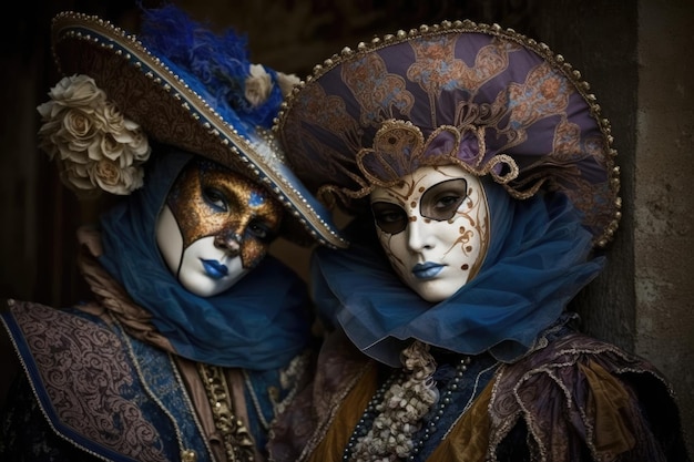 Participants in the Venetian Carnival Dec