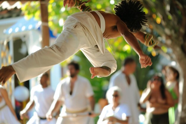 Photo participate in a capoeira demonstration at the loc generative ai