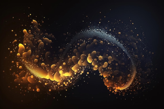 Particle abstract background closeup AI generation