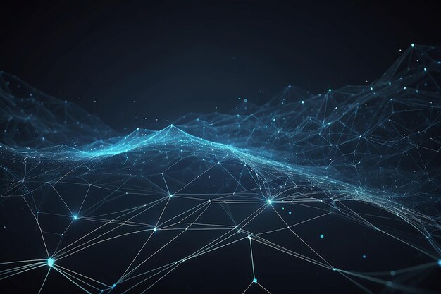 Particle lines futuristic network background