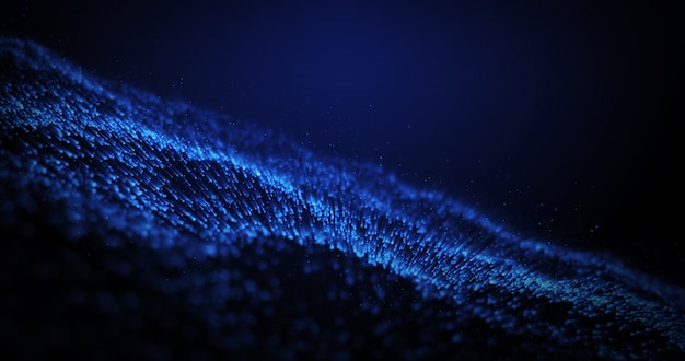 Particle technology abstract background 3d rendering