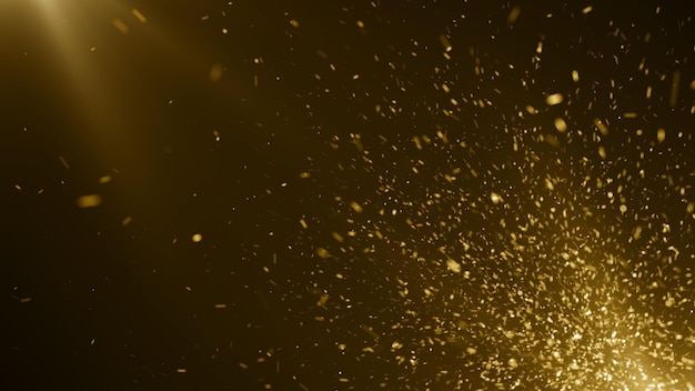 Particles gold light dust background