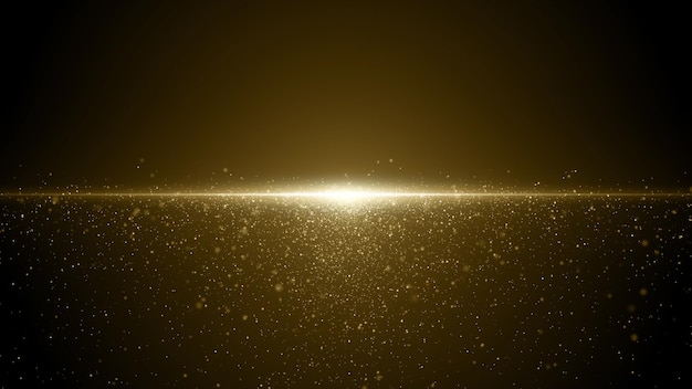 Particles gold light dust background