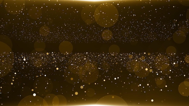 Particles gold light dust background