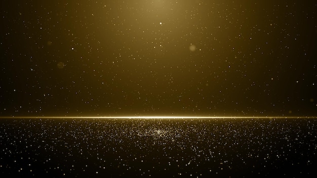 Particles gold light dust background