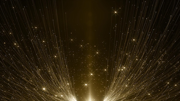 Particles gold light dust background