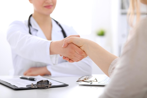 Partnership, trust and medical ethics concept in health care