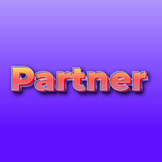 PartnerText effect JPG gradient purple background card photo