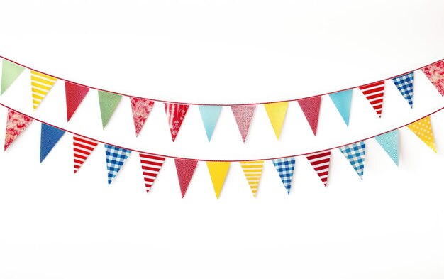 Party Banners on White Background