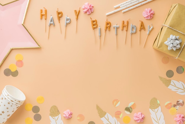 Photo party celebration happy birthday frame
