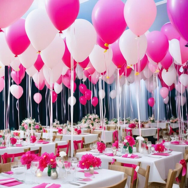 Photo party decoration of balloons photography