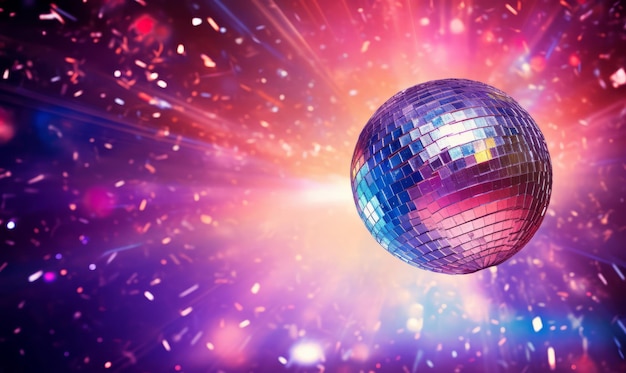 Party disco bal met felle fonkelende lichten