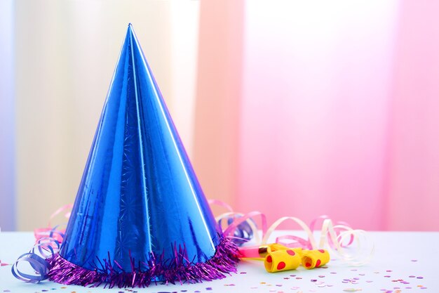 Party hat on bright background