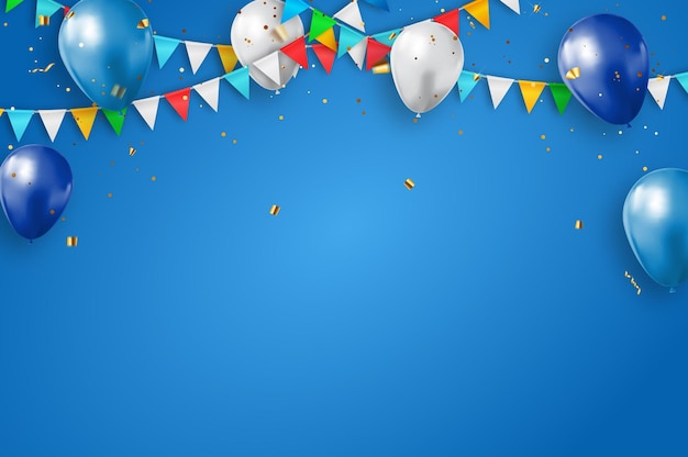 Party Holiday Birthday Background Vector Illustration