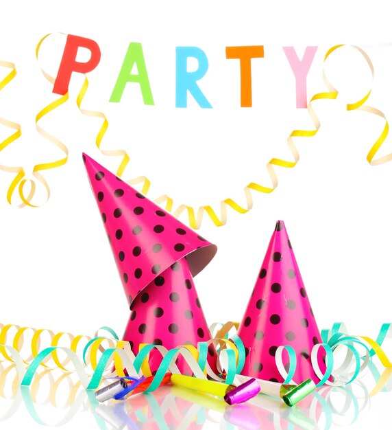 party items isolated on white