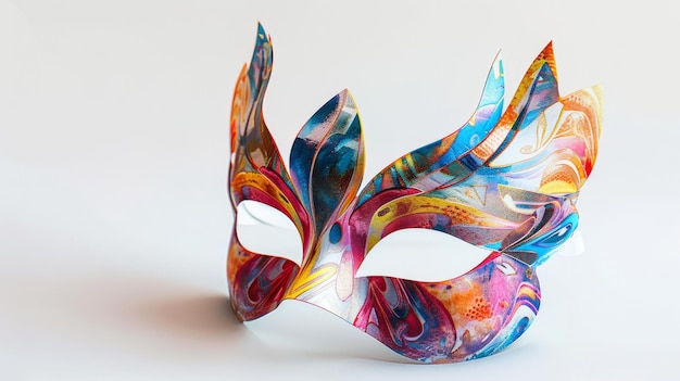 Party Mask Displayed On White Background