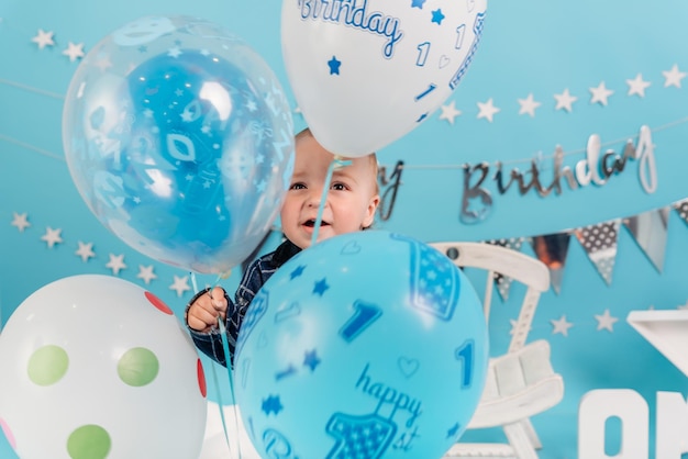 Photo party for one year baby boy