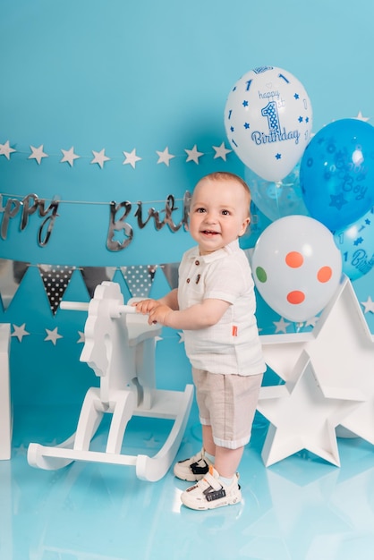 Photo party for one year baby boy