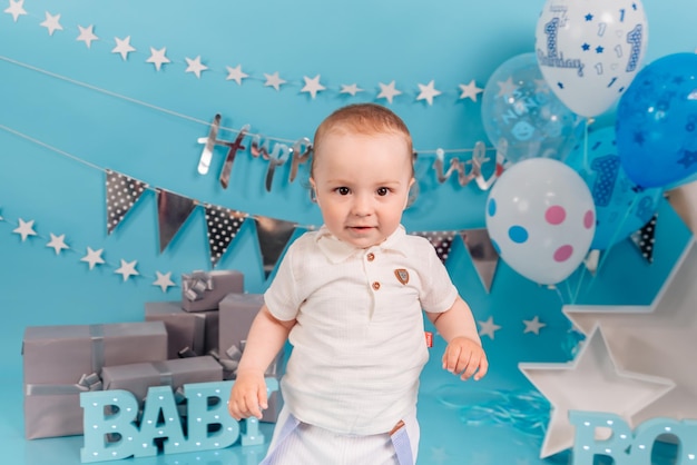 Photo party for one year baby boy