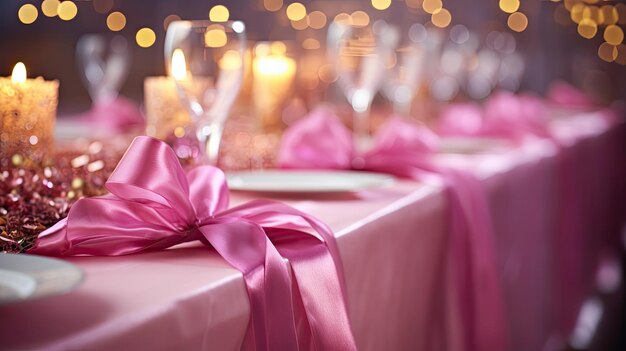 Photo party pink banner ribbon