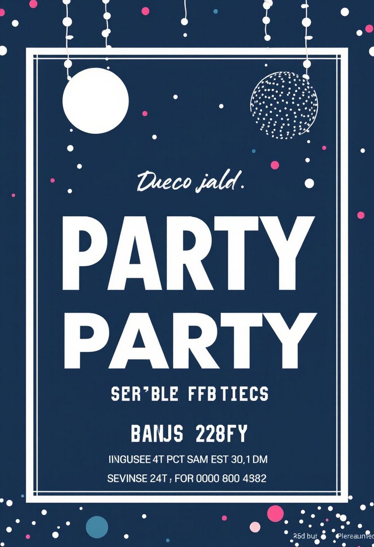 Photo party poster template design