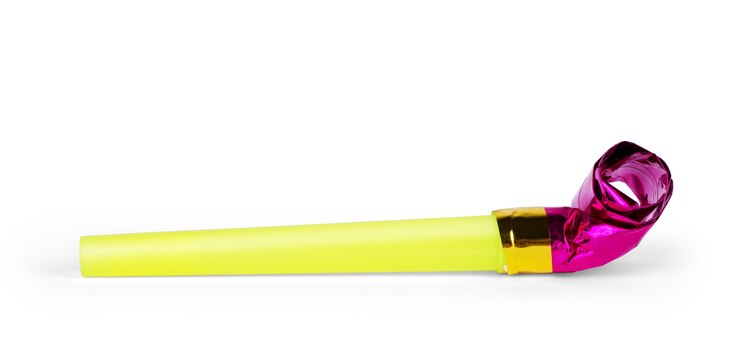 Photo party whistle isolated on white