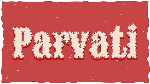 Parvati vintage tekst