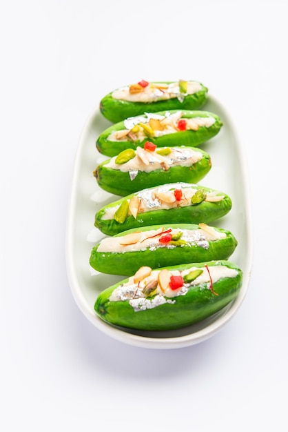 Parwal Mithai is a popular North Indian sweet called Parval Pak made using pointed gourd and khoya