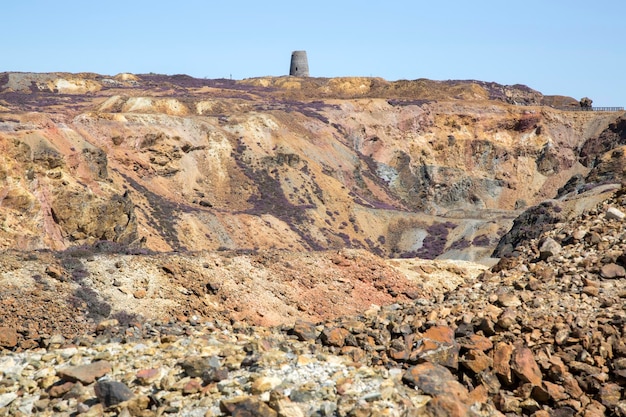 Медный рудник Пэрис-Маунтин в Амлухе, Англси, Уэльс, Великобритания