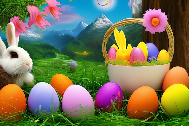 Pasen Achtergrond Vrolijk Pasen Achtergrond Paas Dag Achtergrond Paashaas Easter Egg