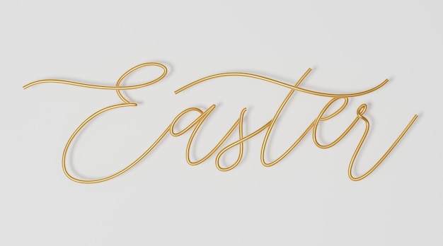 Pasen belettering goud 3d