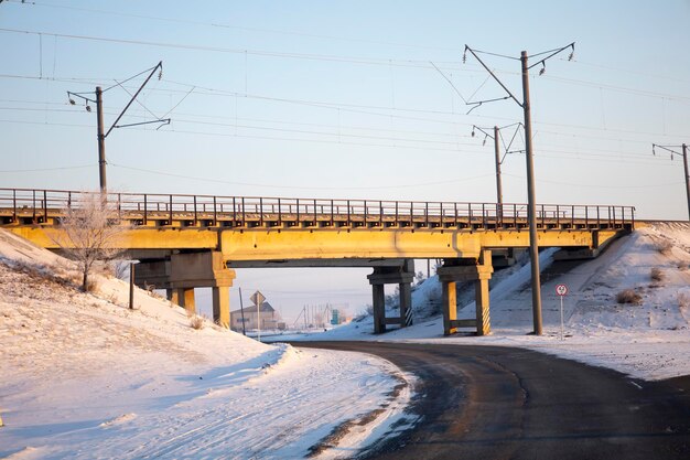 Passage under the railway bridge Kazakhstan