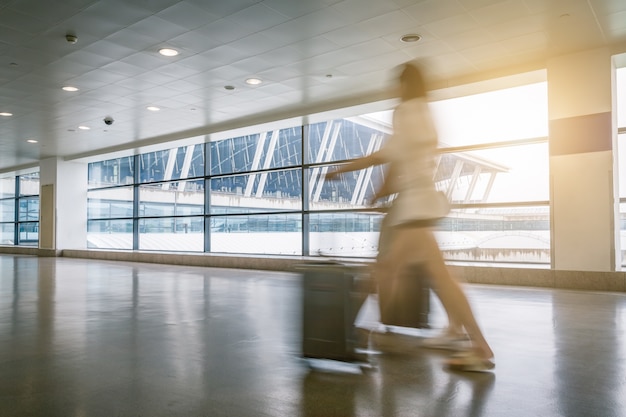 Passagier in shanghai pudong luchthaven